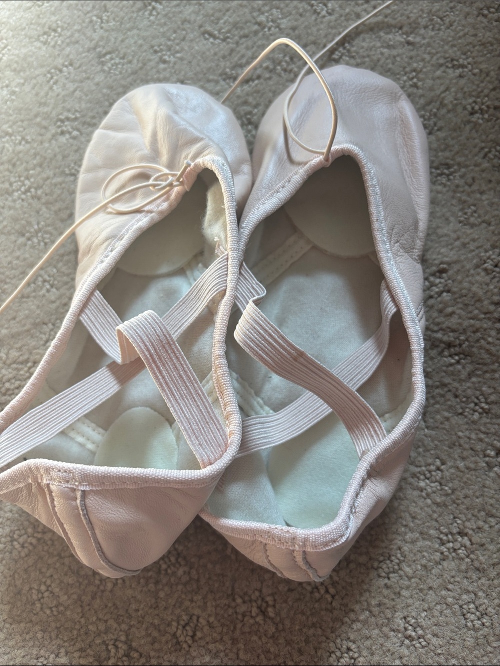 Capezio Light Pink Ballet Flats with Cross Elastic Strap